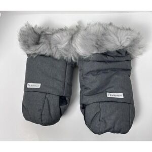 7 A.M. Enfant Warmmuffs Stroller Hand Muffs Gloves Gray Faux Fur Vegan